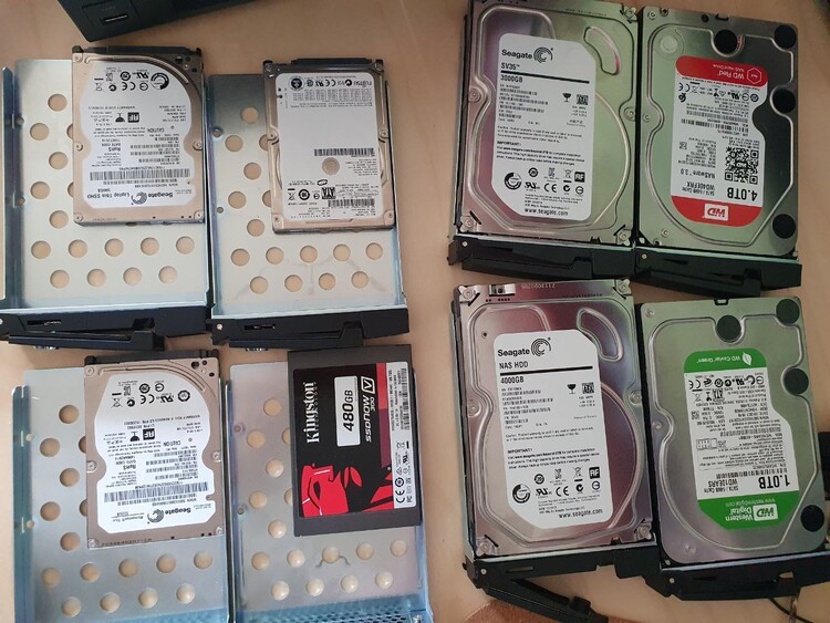 8 hard drives for two QNAP NAS